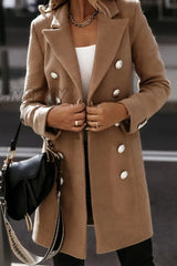 Hnewly - Work Street Solid Buttons Turn-Back Collar Outerwear(4 Colors) Khaki / S Outerwear/Coats &