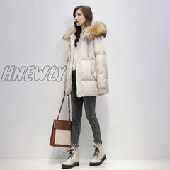 Hnewly Y2K Large Size Down Padded Jacket Women’s Winter Cotton - Padded Loose Korean Style Top