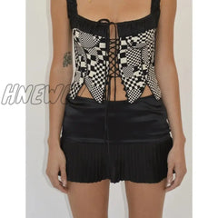 Hnewly Y2K Pleated Skirt Summer Fairycore Grunge Low Waist Straight Mini Skirts 2000S Aesthetic