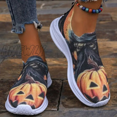 Hnewly - Yellow Casual Sportswear Daily Patchwork Printing Round Comfortable Shoes Shoes Sneakers