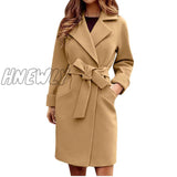 New Jackets For Women Long Coat Autumn Winter Plus Size Female Slim Fit Lapel Spring Overcoat Outerwear