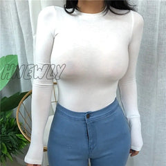 Thin Summer Top Sexy T Shirt Women Elasticity T - Shirt Korean Style Woman Clothes Slim Tshirt