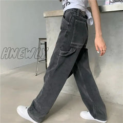Wide Leg Black High Waist Women Jeans Denim Clothing Blue Streetwear Vintage Quality Harajuku