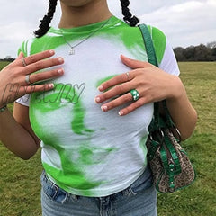 Y2K Harajuku Gothic Tank Top E - Girl Aesthetic Sleeveless Cropped Tee Punk Style Vintage Printed