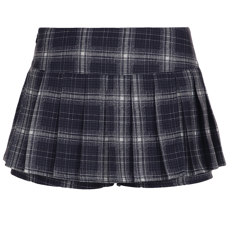 Hnewly - summer inspo England Style Plaid A-Line Skirt Preppy Style Simple All-Match Basic Women Mini Skirt Trendy Fashion Clothes