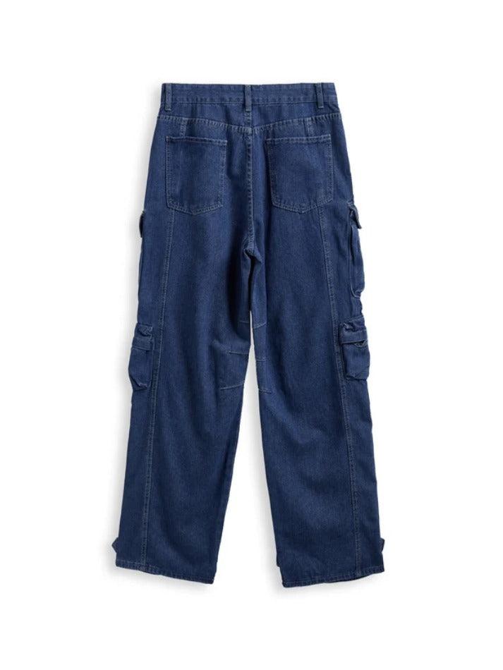 Hnewly - Washed Multi Pocket Cargo Jeans ddbos-shop