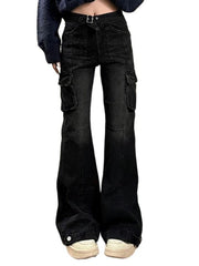 hnewly - Multi Pocket Slim Cargo Jeans hnewly
