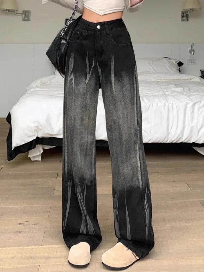Hnewly - Random Tie Dye High Rise Boyfriend Jeans ddbos-shop
