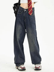 Hnewly - Vintage Blue Ripped Boyfriend Jeans Hnewly