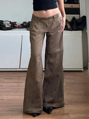 hnewly - Vintage Low Rise Straight Leg Jeans hnewly