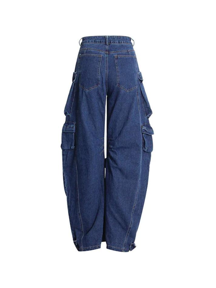Hnewly - Washed Multi Pocket Cargo Jeans ddbos-shop