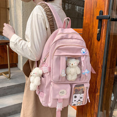 Hnewly  Japanese High School Girls Backpack School Bags For Teenage Girls Multi Pockets New Kawaii Backpack Women Harajuku Cute Mochila