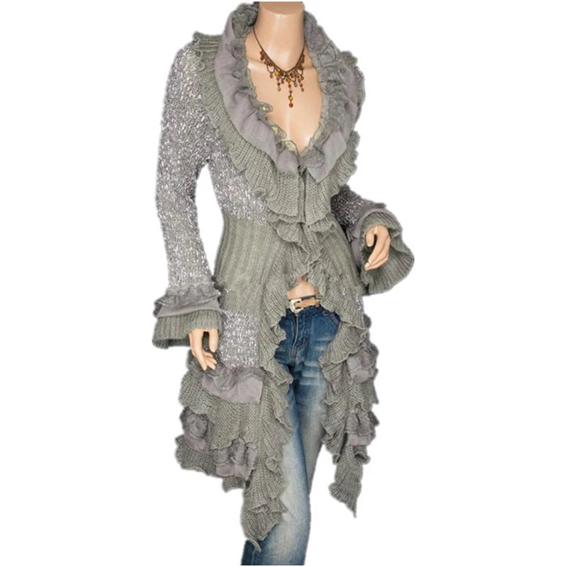 Hnewly Vintage Renaissance Coat Women Lace Jacket Victorian Steampunk Stand Collar Medieval Lace Up Dress Suit Countess Cardigan