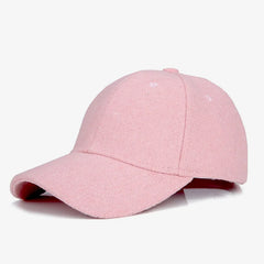 Hnewly  Autumn Winter Unisex Wool Felt Baseball Caps Solid Color Casquette Chapeau Trilby Trucker Hat for Men Women