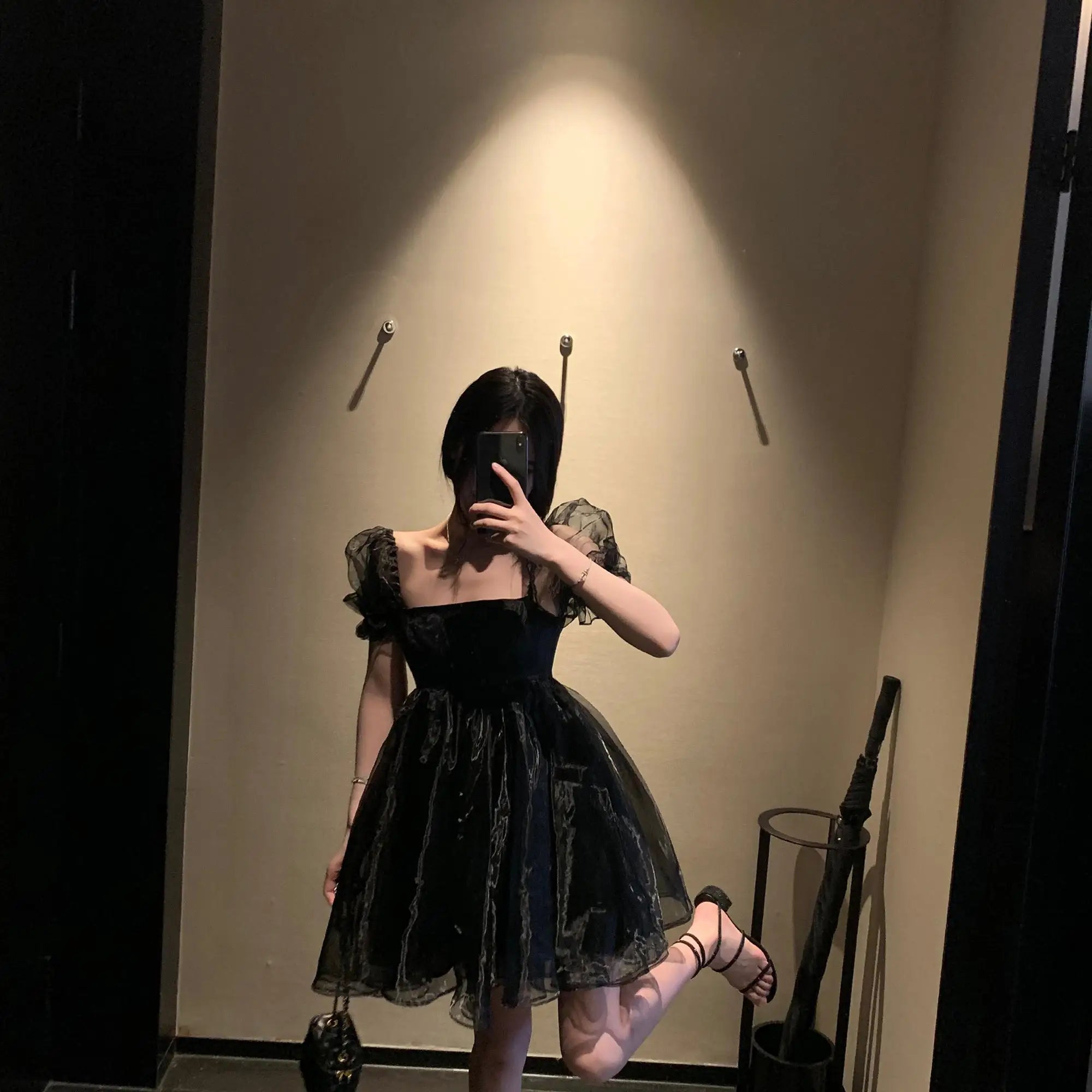 Hnewly DRESS TO IMPRESS Summer Sexy Party Dress Women French Style Princess Sweet Kawaii Mini Dress Puff Sleeve Casual Office Elegant Dresses for Women