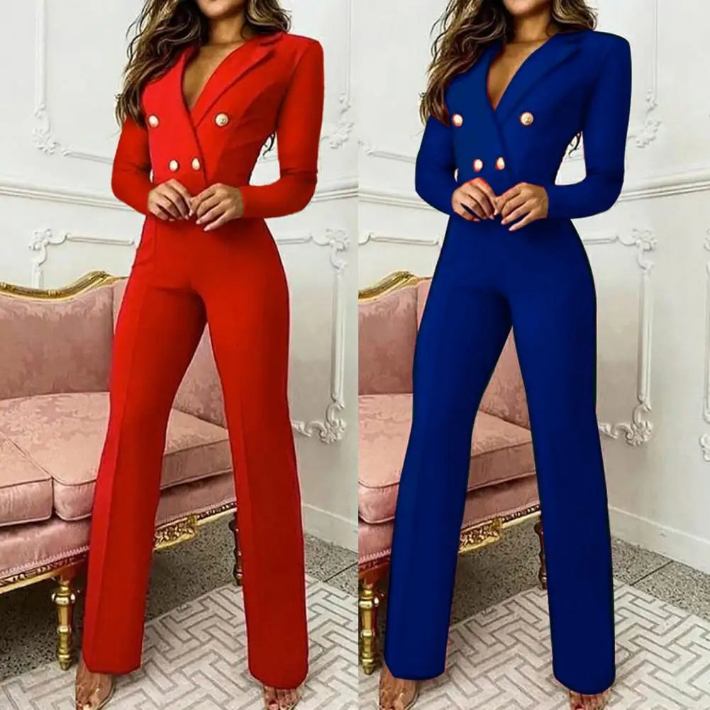 Hnewly Autumn Jumpsuit Women Overall Business Suit Office Jumpsuit Office Romper Women Bodysuit combinaison femme комбинезон женский
