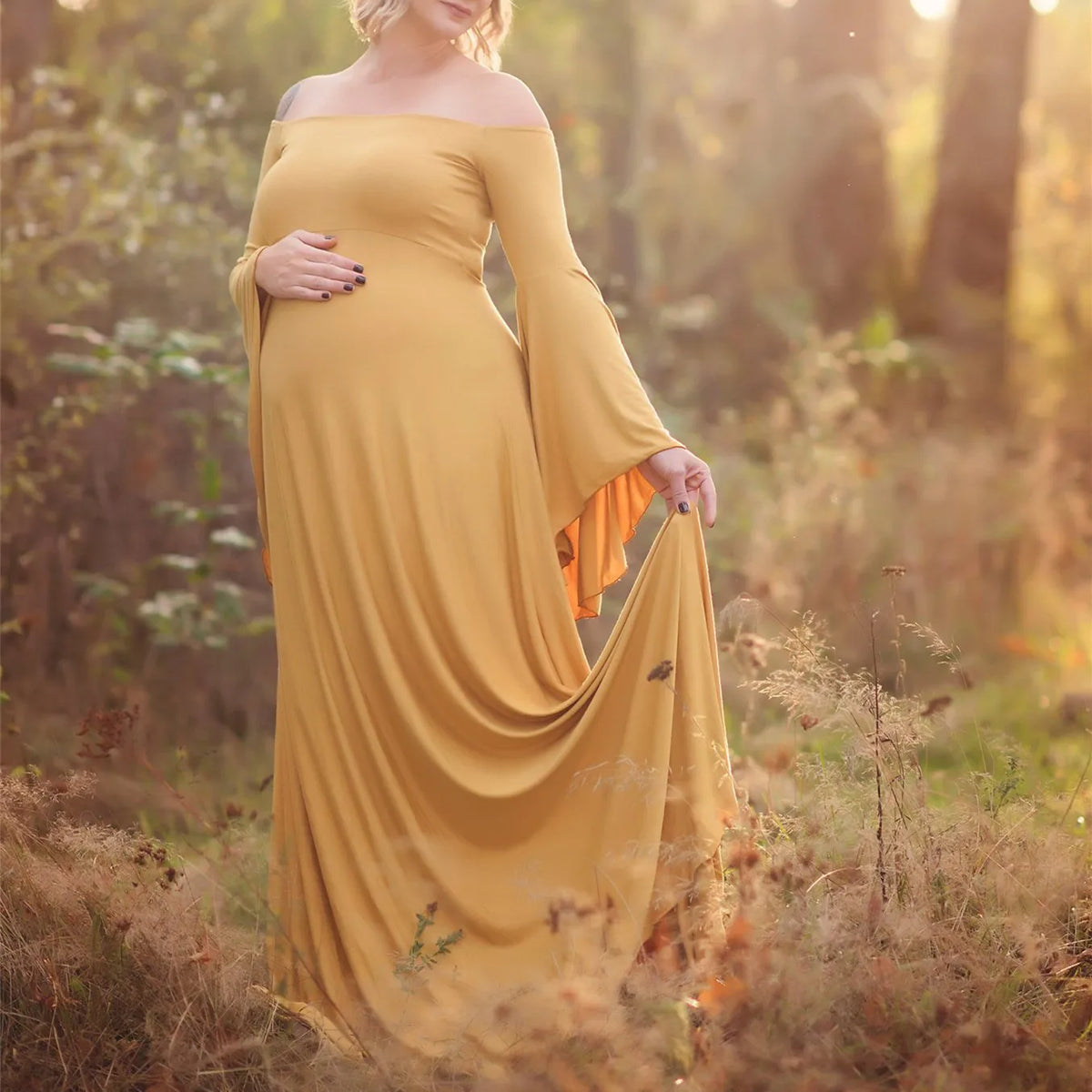 Hnewly  Plus Size Large Size Shoulder Bared Floor Length Dress for Women New Hot Sale Of The Season Photography Costume Elegant Commu...