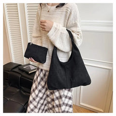 Hnewly  Unique Elegant Tote Bag Solid Color Classic Design Can Effortlessly Function As A Spacious And Chic Diaper Bag