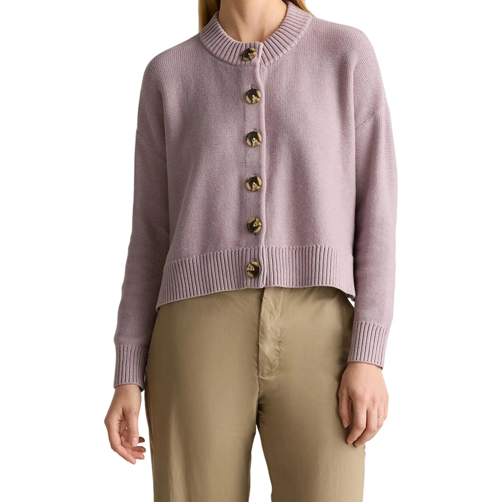 Hnewly Cardigan Tops y2k Women Clothes Solid Color Crew Neck Long Sleeve Button Down Knit Sweater 2000s Clothing Outwear
