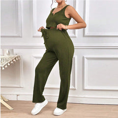 Hnewly  Spring Summer Maternity Tank Top & Long Pants Sets Fashion Soft Stretchy 2 Piece Outfits for Pregnant Women