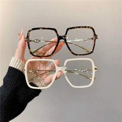 Lunivop  Fashion Oversized Square Eyewear Women Retro Chic Blue Light Bloking Glasses Trendy Brand Design Decor Optical Frames Computer