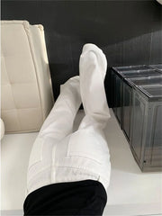 Hnewly  Vintage White Bootcut Jeans Women - Low Rise Flared Denim Pants American Retro Wide Leg Trousers Loose Fit Y2K Style