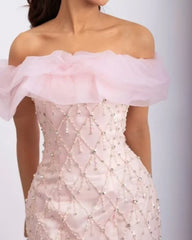 Lunivop  Elegant Sparkle Off the Shoulder Prom Dress  Formal vestidos para festas Mermaid Beading Sequins Evening Dress