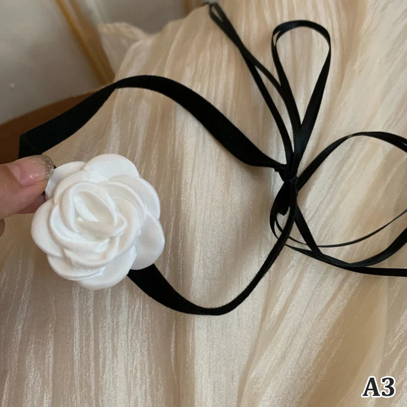 Hnewly Women's Cute Collar Lolitas Handmade Vintage Lace Heart Choker For Women Gothic Bow Knot Necklace Girls Uniform Accessories