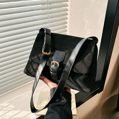 Hnewly  Vintage Brown Suede Crossbody Shoulder Bags For Women Designer  Leather Tote Handbags Female Casual Travel Purse Sling Bag