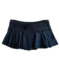 Lunivop  American Fashion High Street Thin Casual Skirts Y2k Aesthetic Lace Up Waist Letter Print Pleated Jupe Harajuku All Match Skirts