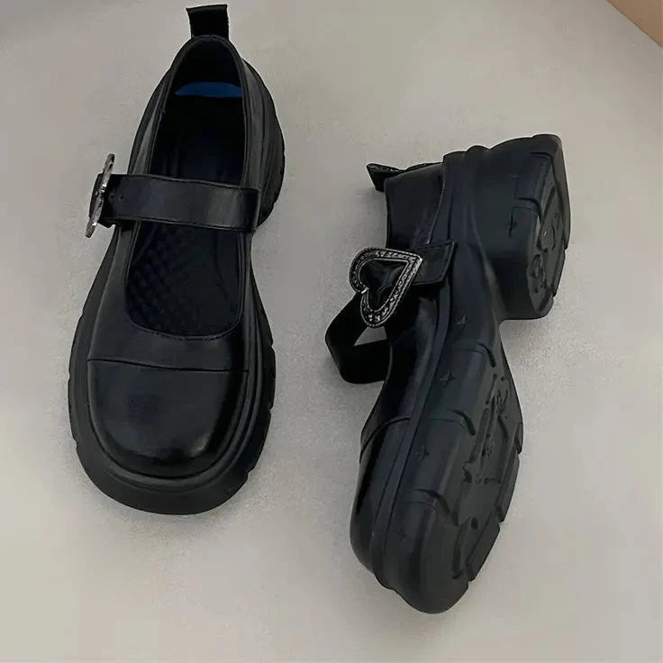 Hnewly Chunky Loafers Shoes autumn Women Japanese Style Slip On brown Lolita Shoes Women Fashion Thick Sole Round Toe Uniform Shoe