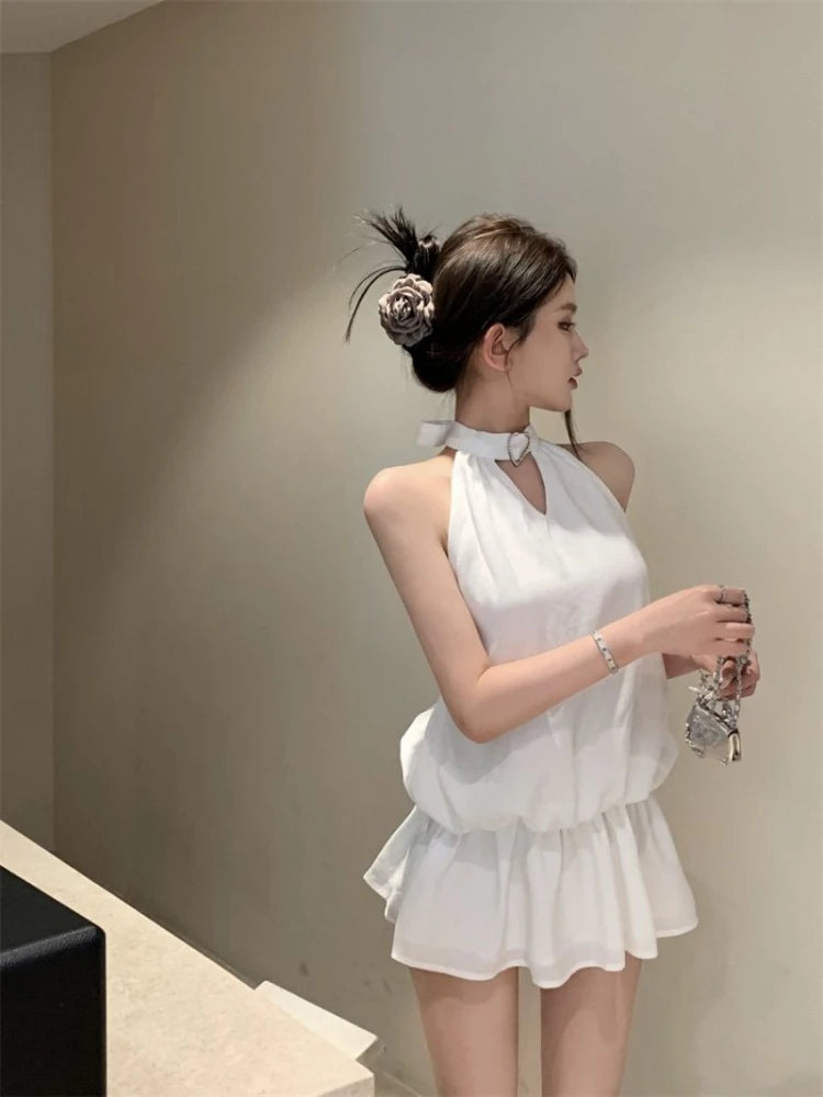 Hnewly Sexy Bodycon Woman Dress Vestidos De Mujer Temperament Summer Robe Femme Bandage Folds Backless Sequin Tunic Mini Dresses