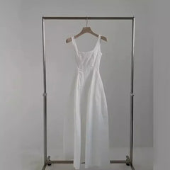 Hnewly Summer New Collection Waist Slimming Simple Sleeveless Mid Length Dress Fashionable Dress For Women