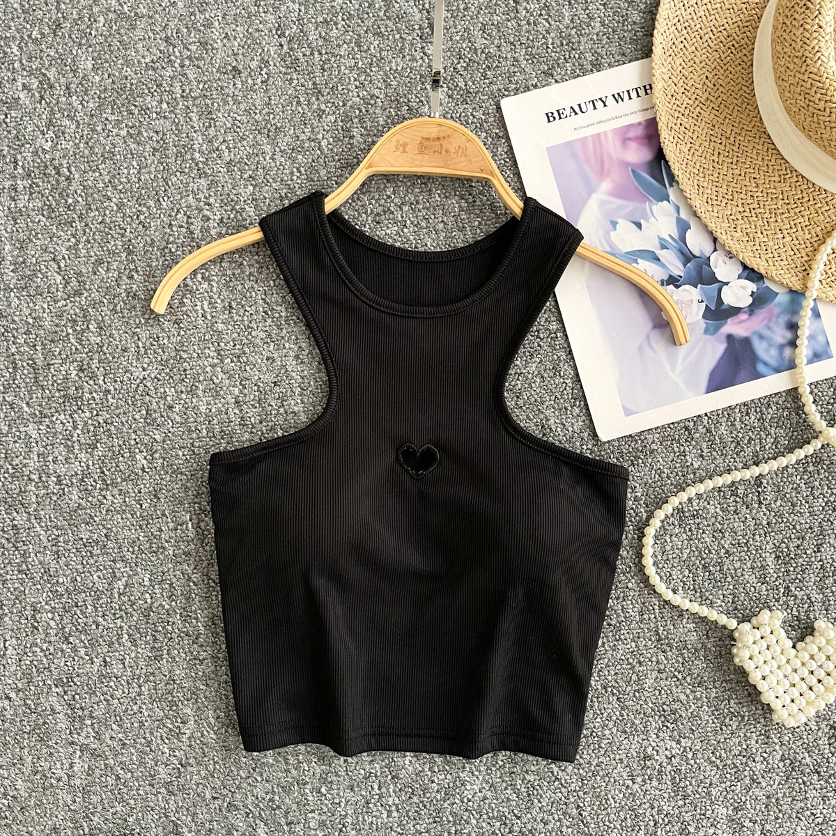 Hnewly  Sexy hollow out  off shoulder Chic Korean Fashion Tank Top Slim Corset Bustier Party Club Hotsweet  women clothing