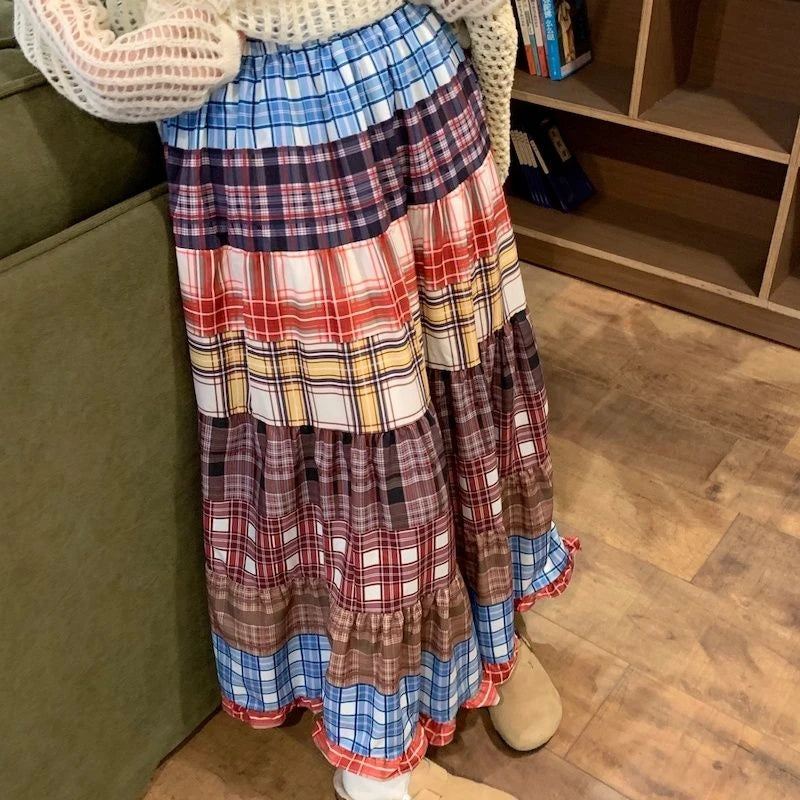 Hnewly Lace Skirts Women Summer Clothing Soft 2000s Vintage Clothing Streetwear Y2k Trendy Boho Style Loose Ladies Party