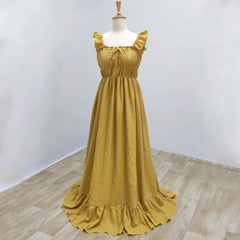 Hnewly  Cotton Maternity Dress Softom Cfortable Dress Pleated Maternity Dresses For Baby Showers Dress Photo Shoot Pregnant