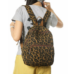 Lunivop  Leopard Small Canvas Backpacks Women 100% Cotton Little Casual Backpacks Camouflage Cute School Bags For Teenage Girls