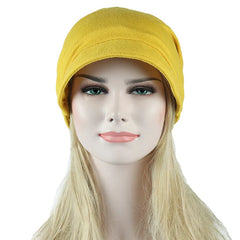 Hnewly  Pullover Hat Women's Slouchy Beanies Spring Autumn with Brim Painter Bucket Hat Solid Color Warm Skullcaps Gorras Casquette