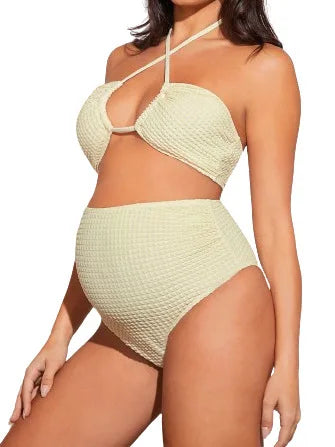 Hnewly  Maternity Bikinis Dress For Photo Shoot Three-piece Set Beach Swimsuits Pregnant Women's Photography Prop Swimsuits Swim Trunks