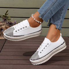 Hnewly  Fashionable Hot Selling Elegant Flat Sneakers for Women Spring and Autumn New Round Head Comfortable and Sexy Casual Shoes