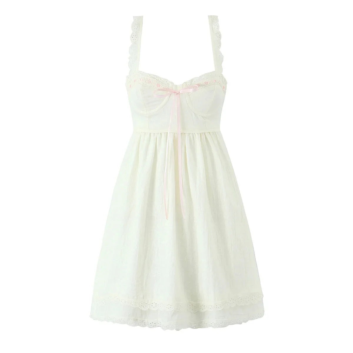 Lunivop  Sexy Backless Lace Up Summer Mini Sling Dress Women High Waist A-line Casual Dresses Holiday Robe