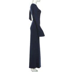Hnewly  Maternity Dress Photoshoot One Shoulder Off Shoulder Bow High Slit Long Sleeve Pregnancy Gown Pregnancy Photography Dresses