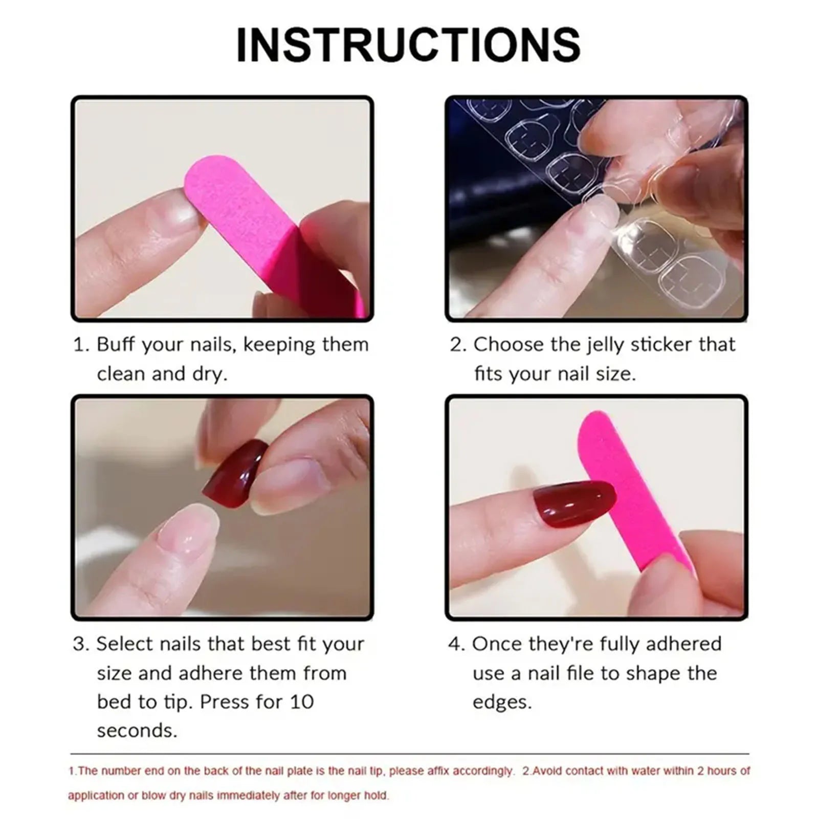 Hnewly French Pink Press on Nails with Pearl Sweet & Charming Reusable False Nails for Shopping Traveling Dating