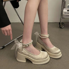 Hnewly  Platform Japanese Style Lolita Mary Jane Ladies Pumps Non Slip Women's Shoes Gothic Lastest Chic Point Social Promotion Hot Shoe