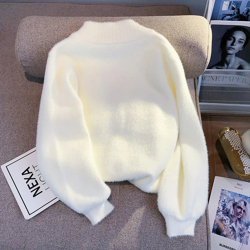 Hnewly  Soft Knitted Sweater Cardigan Coat 2023 New Women Spring Autumn New  Warm Comfortable Long Sleeve V-Neck Fashion Top Coat
