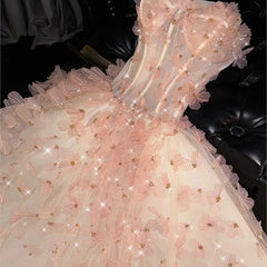 Hnewly  Breast light luxury small pink host student art test performance dress