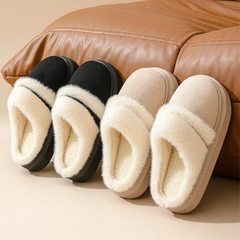Hnewly Fashion Fluffy Plush Thick Bottom Slippers New Winter Womens Thicken Warm Slippers Casual Indoor Indoor Cotton Slides Shoes
