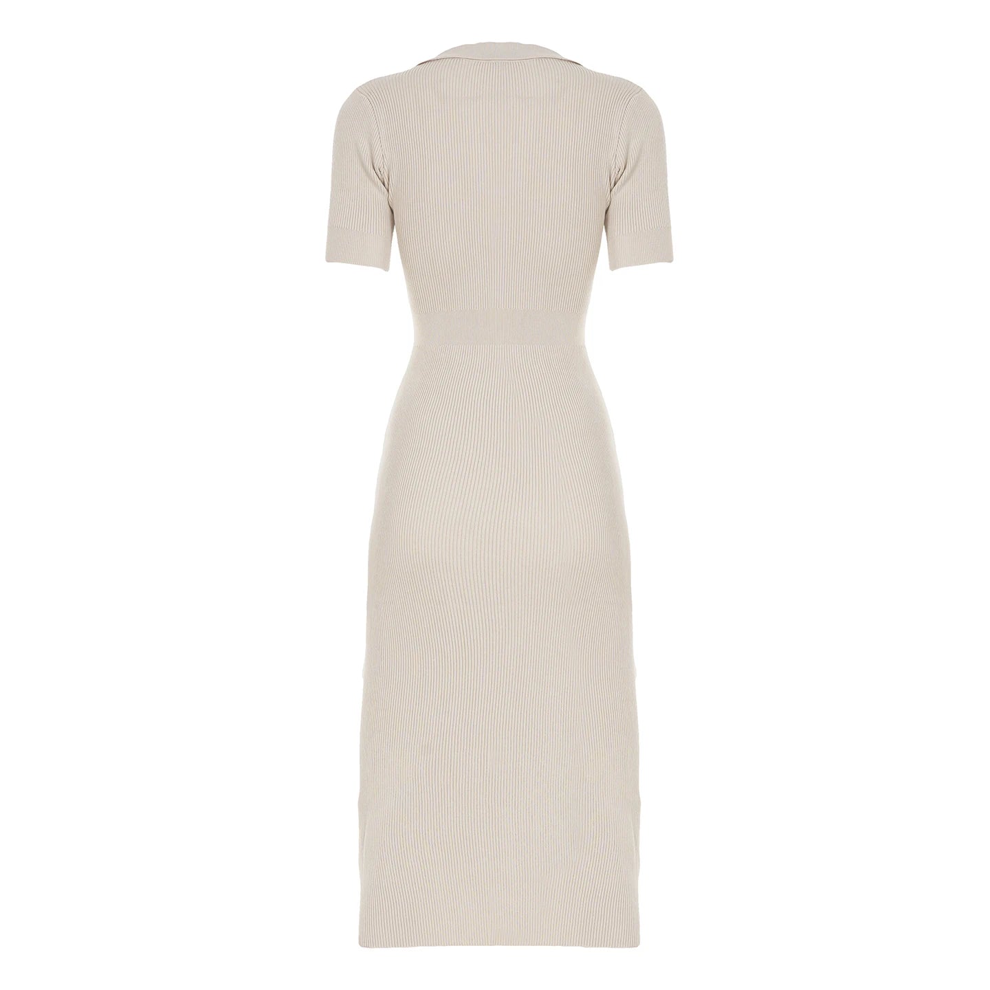 Hnewly Fashion Solid Basic Slim Fit Knitted Women Long Dresses Causal Simple Button Elegant Gentle Office Lady Dresses