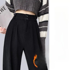 Hnewly  Wide Leg Pants Jogger Womens Spring Linen Pleats Lace-Up Kawaii Breathable Comfortable Students School Aesthetics Trousers Retro