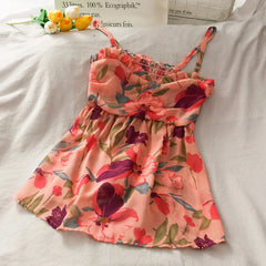 Hnewly Camis Women Lovely Sweet Shirring Elegant Breathable Korean Style Ins New Fashion Design Office Lady Summer Thin Cozy Hot Sale